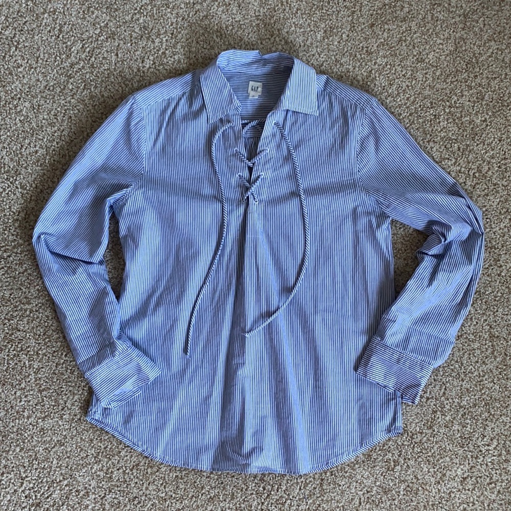 GAP Criss-Cross Collared Blouse, Size XS